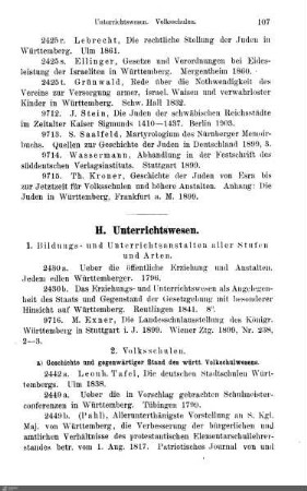 H. Unterrichtswesen