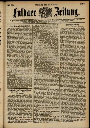 Ausgabe vom Mittwoch, den 10. Oktober 1888.