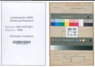 Entnazifizierung Friedrich Eichmann , geb. 21.03.1895 (Polizist)