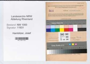 Entnazifizierung Josef Hambitzer, geb. 13.01.1901 (Verw.Angest.)