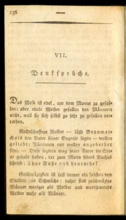 VII. Denksprüche.