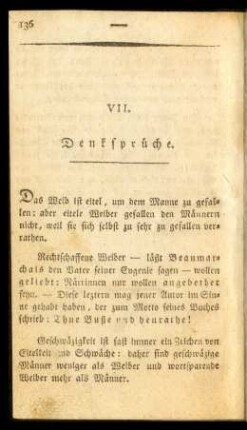 VII. Denksprüche.