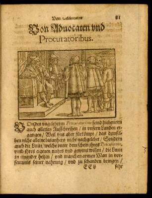 Von Advocaten und Procuratoribus.