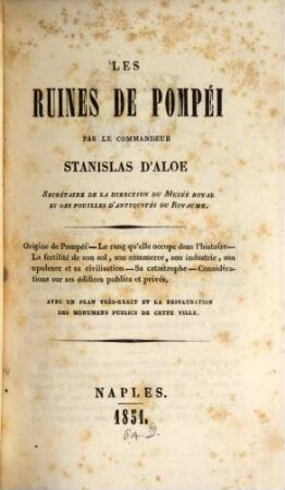 Les ruines de Pompéi