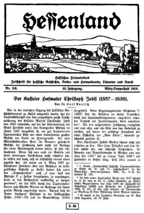 Nr. 5/6, März-Doppelheft 1918