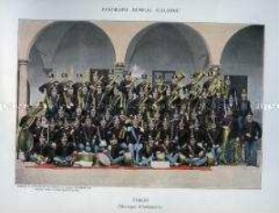 Uniformdarstellung, Musikkorps der Infanterie, Italien, 1898.