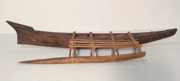 Model of an outrigger boat