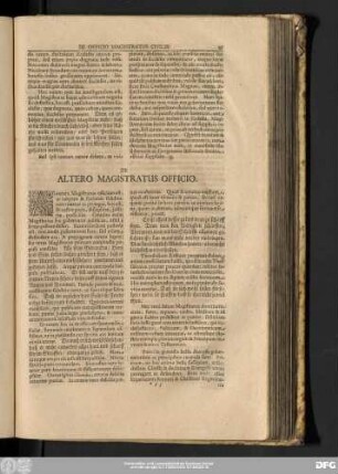 De Altero Magistratus Officio.