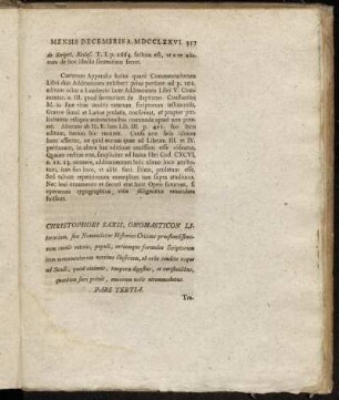 Christophori Saxii, Onomasticon LIterarium,...