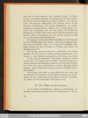 VII. Die Völker an den Grenzen