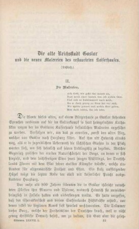 453-474 Die alte Reichsstadt Goslar und die neuen Malereien des restaurirten Kaiserhauses : Schluß