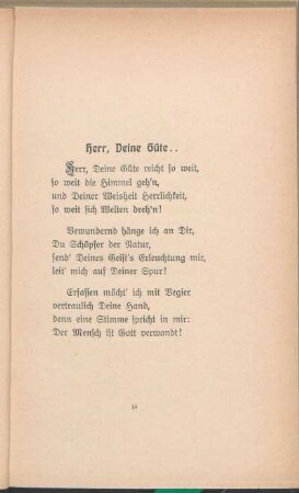 Herr, Deine Güte ..