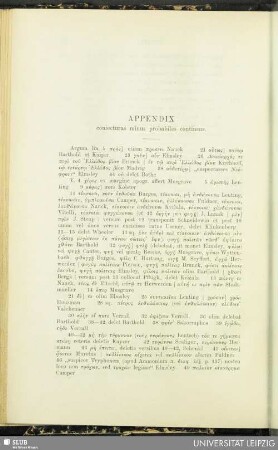 Appendix coniecturas minus probabiles continens