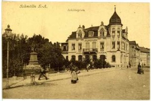Schmölln. Schillerplatz mit Kaiser-Wilhelm-Denkmal