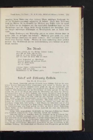 Lübeck und Schleswig-Holstein