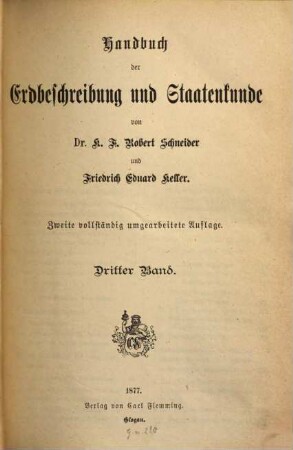 Handbuch der Erdbeschreibung und Staatenkunde, 3
