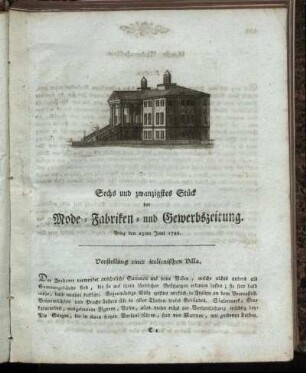 Sechs und zwanzigstes Stück. Prag den 25ten Juni 1788.