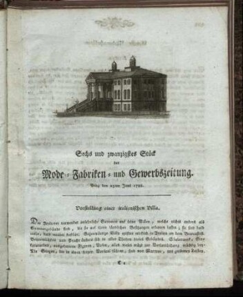 Sechs und zwanzigstes Stück. Prag den 25ten Juni 1788.