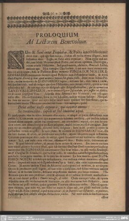 Proloquium Ad Lectorem Benevolum