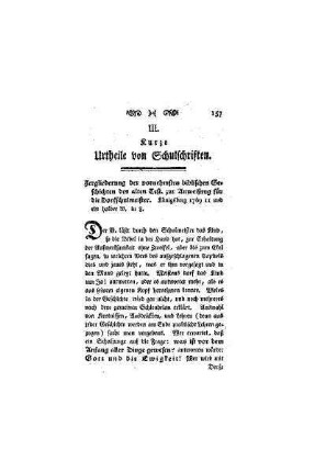 Kurze Urtheile von Schulschriften