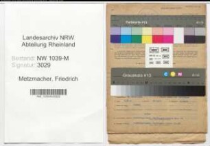 Entnazifizierung Friedrich Metzmacher , geb. 01.03.1913 ()