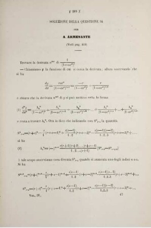 Soluzione della questione 54 (Vedi pag. 319).
