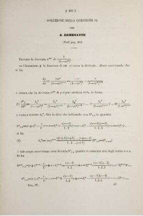 Soluzione della questione 54 (Vedi pag. 319).