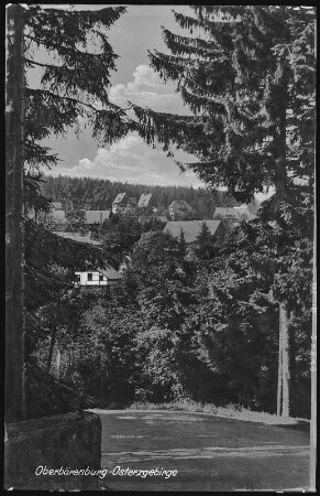 Oberbärenburg. Blick auf Oberbärenburg