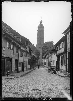 Einbeck, Pastorenstraße, Blick zur Marktkirche