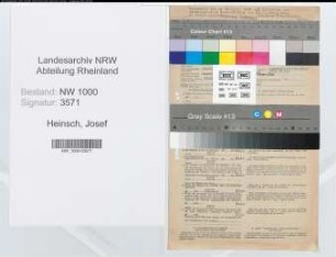 Entnazifizierung Josef Heinsch, geb. 23.04.1886 (Beamter)