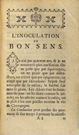L' inoculation du bon sens