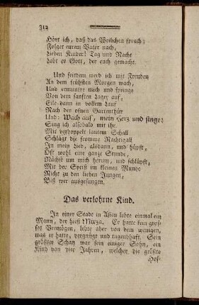 Das verlohrne Kind