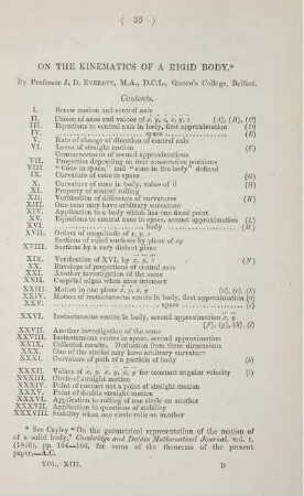 On the kinematics of a rigid body.