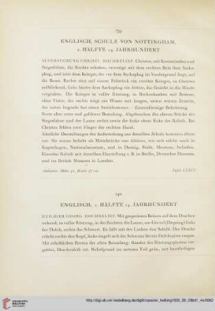 Bildwerke aus Stein und Alabaster (Nr. 139-153) und Tafeln LXXVII-LXXX