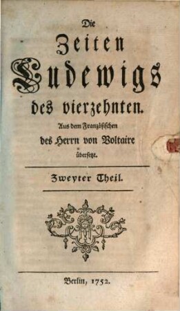 Die Zeiten Ludewigs des vierzehnten, 2