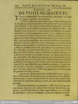 Caput IV. De Votis Monasticis