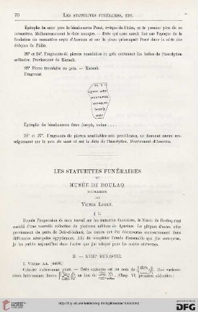 5: Les statuettes funéraires du Musée de Boulaq : (supplément)