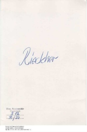 Rieckher, [Theodor], Dr., Apotheker in Marbach