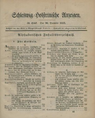 Alphabetisches Inhaltsverzeichniß