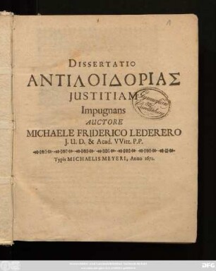 Dissertatio Antiloidorias Iustitiam Impugnans