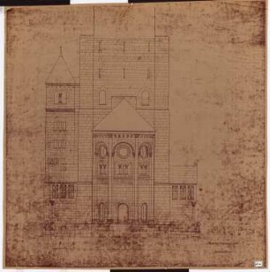 Königliches Residenzschloss Posen, Posen: Ansicht Apsis am Hauptturm 1:50