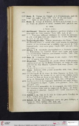 d.) Asie (No. 2825 - 3466)