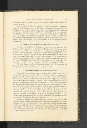 f. Eisberichterstattung der Deutschen Seewarte.