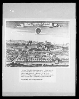 Delineatio des Kanals und des Fürstlichen Lustgartens in Weimar