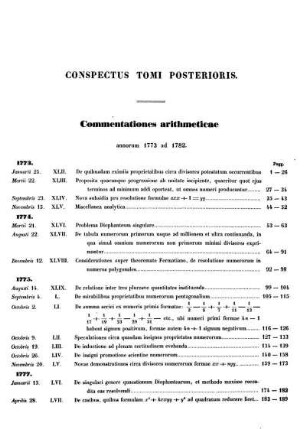 Conspectus Tomi Posterioris.