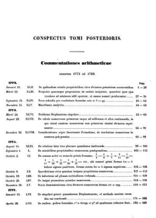 Conspectus Tomi Posterioris.