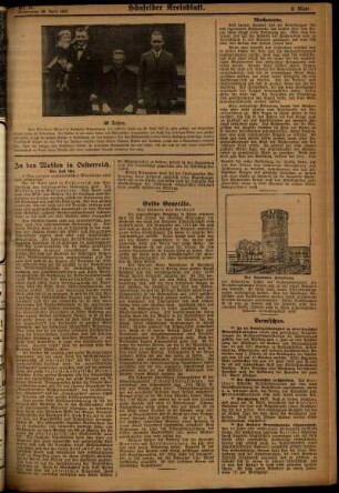 Zweite Ausgabe vom Donnerstag, den 28. April 1927.