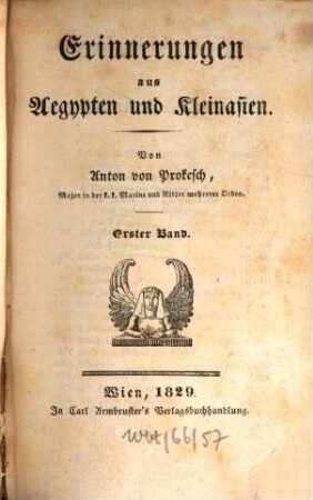 Erinnerungen aus Aegypten und Kleinasien. 1. (1829)