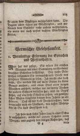 Vermischte Gelehrsamkeit.