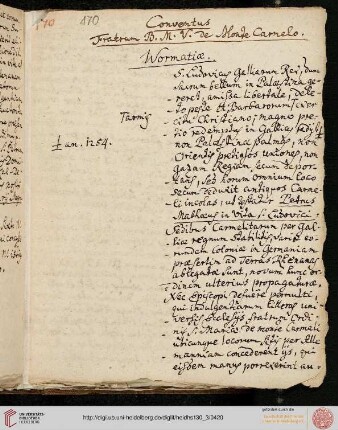 Conventus Fratrum B.M.V. Monte Carmelo Wormatiae